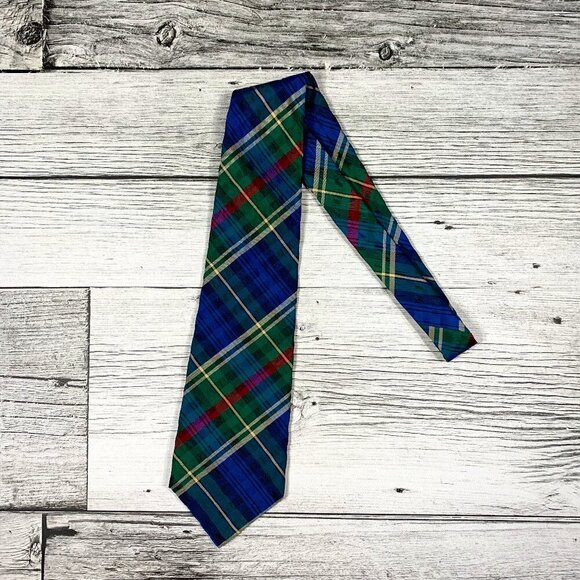 Vintage Polo by Ralph Lauren Tartan Plaid 100% Silk Tie - Picture 1 of 7